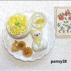 作品くまさんのレモンチーズケーキセット　ミニチュアフード