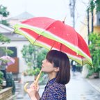 作品【送料無料】スイカな日傘