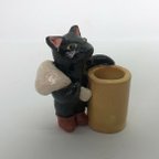 作品陶のスタンド「長靴をはいた猫」