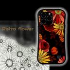 作品iPhone ケース Retro flower レトロチック な 花柄 の  アイフォンケース 13 / 12 / 8 / 7 / SE3 / MAX / mini / Pro 対応