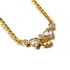 作品「Christian Dior」 Vintage CD Logo Rhinestone Heart Design Necklace