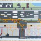 作品空港柄ホワイトボードRWY20R