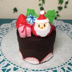 作品フェルトのクリスマスミニチョコケーキ☆小物入れ