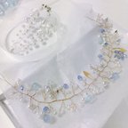 作品小枝のヘッドドレス BLUE&GOLD