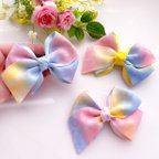 作品Tai day hair bow clip - タイダイ リボン ヘアクリップ