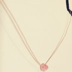 作品stone necklace　ピンクオパール