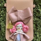 作品スマホポーチ(pink)　ルルベちゃん