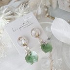 作品petit ring marble petal green