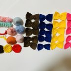 作品ハンドメイド  ごっこ遊び 見立て遊び　具材　フェルト　リボン　パスタ　いちご　 知育玩具 手作りおもちゃ