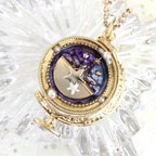 作品宙の展望台 リバーシブルネックレス -purple-