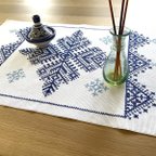 作品モロッコ刺繍　テーブルマット