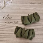 作品カジュアル・大人可愛い　リボンバレッタ 7cm  / Clair by Libre Style