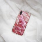 作品【iPhone 14/15シリーズ対応 】自然なシェル素材＜ピンク＞カラーデザイン(SPCa0078PK)◆スマホケース/iPhoneケース