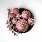 作品和装髪飾りセット・ピンク『園花(そのか)』