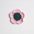 作品お花 レトロ コースター 編み物