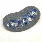 作品大きめ　紫陽花可愛い刺繍ブローチ