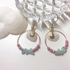 作品shell beads earrings