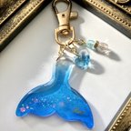 作品海に潜る人魚のしっぽキーホルダー