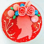 作品スピリット・アートケーキ～イチゴとラズベリーのムースケーキ～