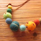 作品*MONOCOTO creation* Felt Necklace 〜フェルトのコロコロ首飾り〜