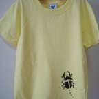 作品手描きＴシャツ　クワガタ　キッズ