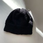作品black wool ニット帽