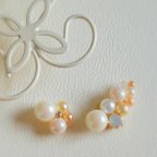 作品Leaf♡Pearl♡Asymmetry　ピアス/イヤリング　