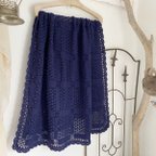 作品〇NAVY〇cottonブランケット〇