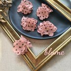 作品🆕/4pcs)【パーツ】frill dot-flower parts #PK