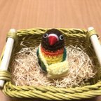 作品インコちゃん用春色ポシェット（クリームイエロー）