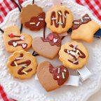 作品チョコデコレーションクッキー♡ ヘアゴム　ヘアクリップ　フェイクスイーツ　バレンタイン