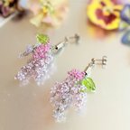 作品ライラックの花束💐🌿✧*。ピアス/イヤリング