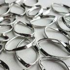 作品【約25×15mm・10個】Import ring parts Silver【1153】