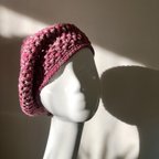 作品crochet beret ( pink )