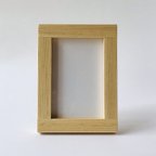 作品無垢材の木製フォトフレーム■ナチュラル■  （ポストカードサイズ）