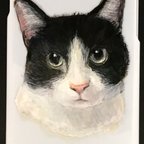 作品【猫１匹タイプ】/愛猫の絵描きます/スマホケース/iPhone/ハードカバー