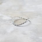 作品鏡面 シルバーウェーブツイストロープリング 0.8mm×2 グロス｜SILVER RING｜1080