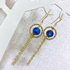 作品ブルーチェーンピアス/イヤリング