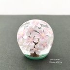 作品ガラスの置物～桜～