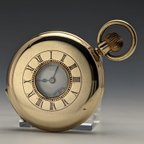 作品1910年頃 米国アンティーク ウォルサム 懐中時計 P.S.BARTLETT 金張りハーフハンター 動作良好