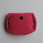 作品ヌメ革製キーカバーKC(M)-3，ピンク