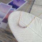 作品天然石のネックレス ■ - Graceful -  極細なダイヤモンドカットチェーン ■  アメジスト