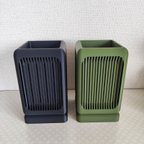 作品通気性抜群の鉢AirPots　根腐れ防止＆根の成長を促進するプランター　ロングサイズ　受け皿付き　開口部の一辺約101ｍｍ