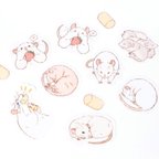 作品4 types of cute mouse stickers