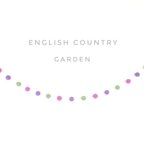 作品『旅するガーランド』English Country Garden〜イギリスの田舎のお庭〜結婚式やお誕生日に！