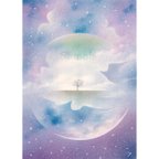 作品【送料無料】パステル画　原画 ～星と空の世界 ～Dream Sky～  (額付き) 