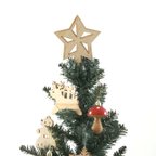 作品クリスマスツリー木製トップスター（ツリーのてっぺんの星飾り）