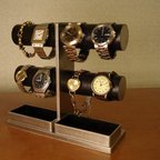 作品クリスマス　腕時計スタンド　8本掛け丸パイプブラック腕時計スタンド　ak-design　No.11711