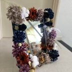 作品＊Flower＊フラワーシャビーミラー＊