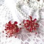 作品彼岸花のピアス/スタッドタイプ red mandush flower pierce